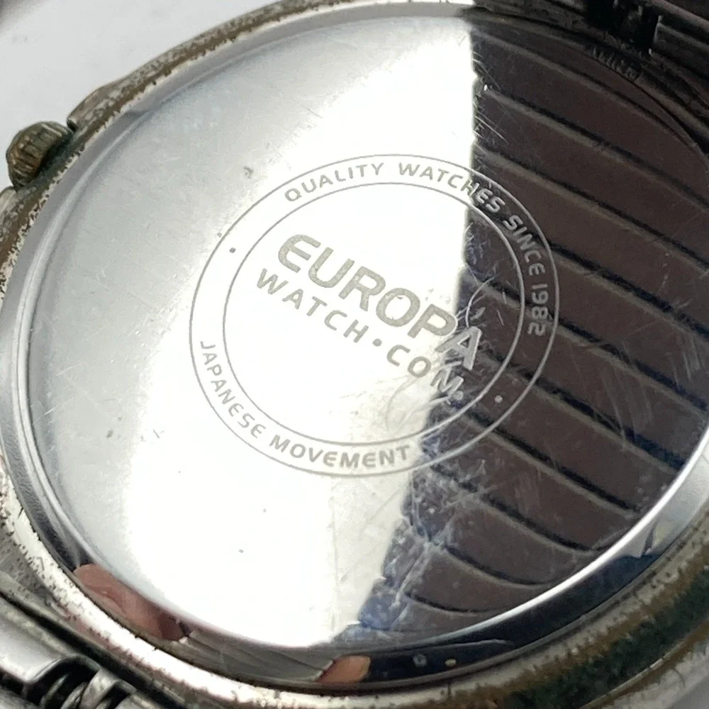 Chrysler Men's Watch 37mm Silver Tone Stretch Band New Battery SMALL 6.25